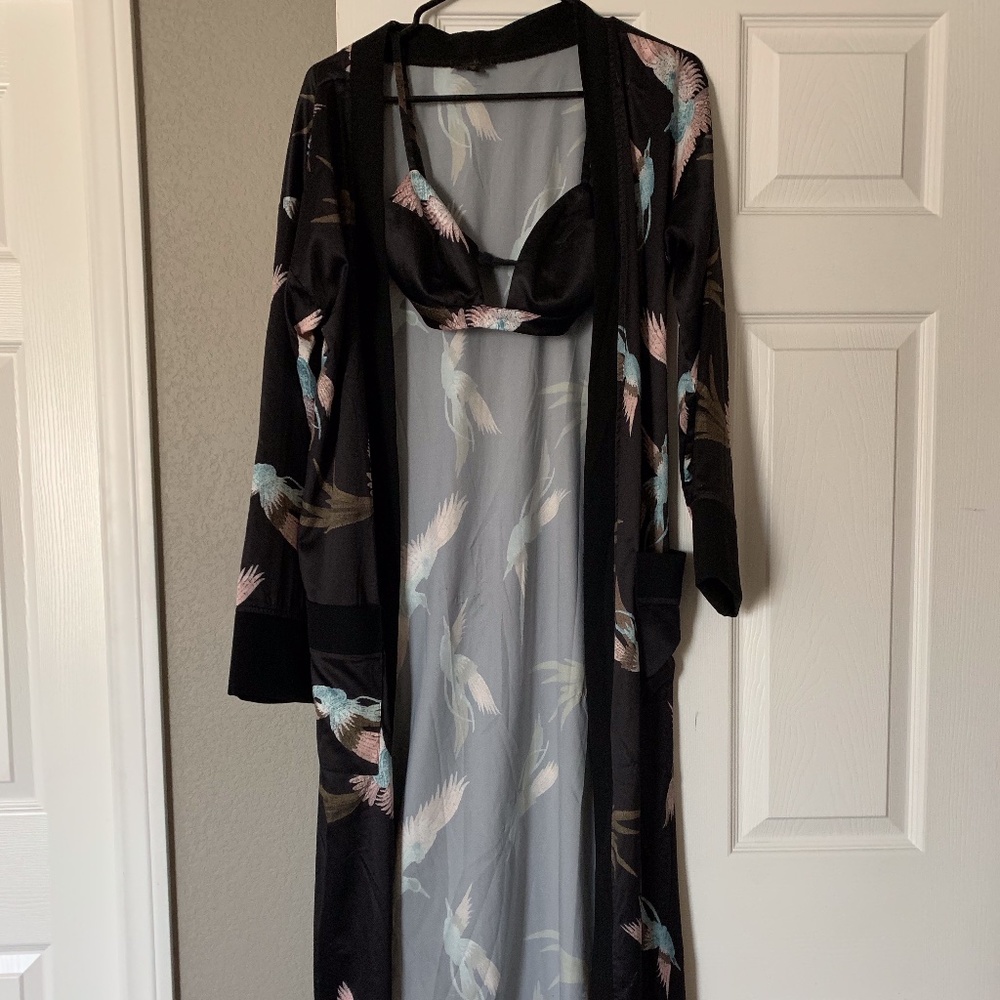 Bralette Top w/ Matching Duster Coverup